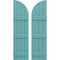 Ekena Millwork Americraft 4-Board (3 Batten) Wood Joined Board-n-Batten Shutters w/ Arch Top, ARW401BQ414X77PTH, PR ARW401BQ414X77PTH - alternate 1